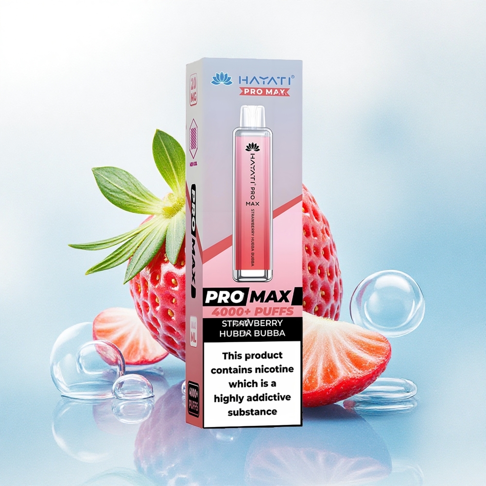 Hayati Pro Max 4000 Puffs Aardbei Hubba Bubba Dual Mesh 1400mAh