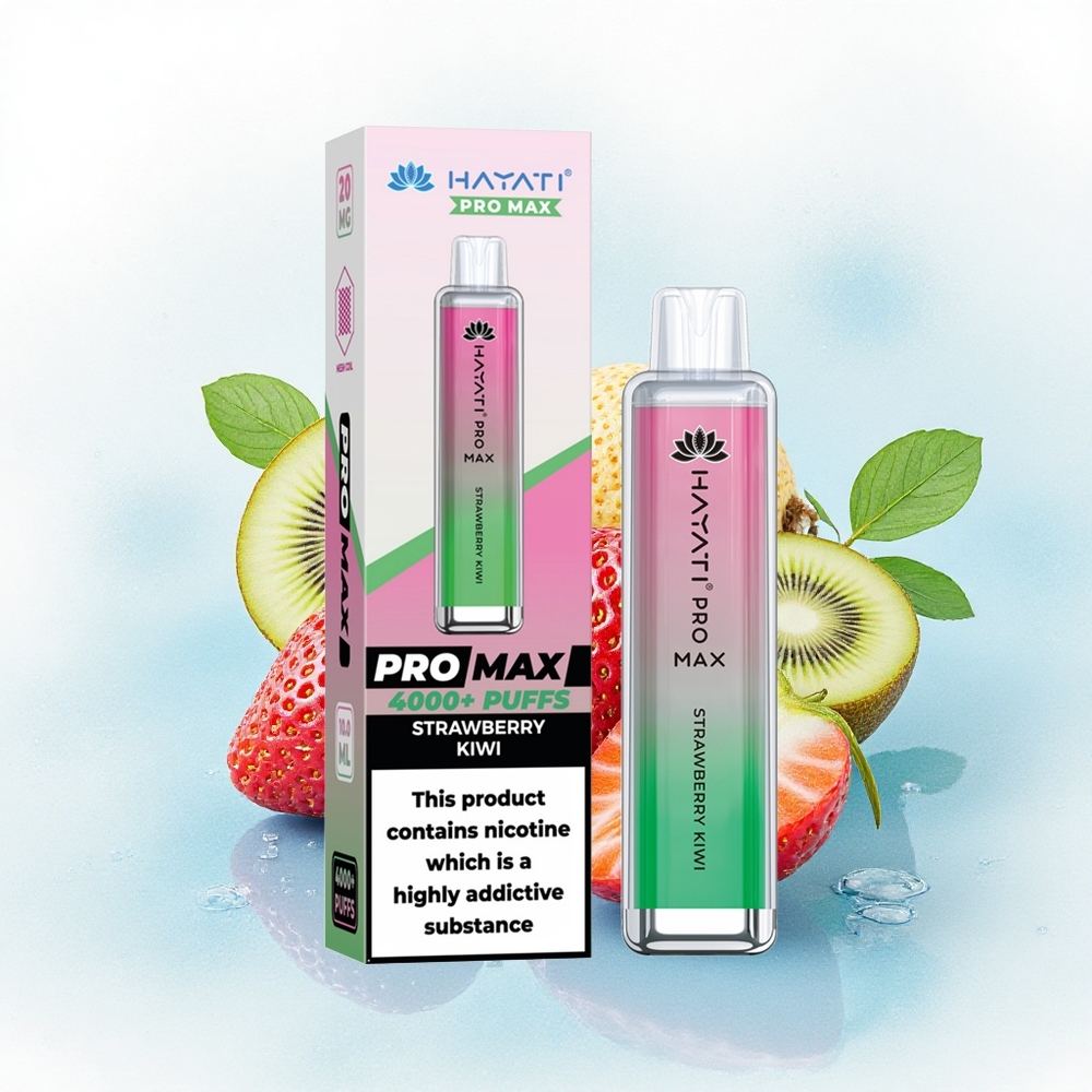 Hayati Pro Max 4000 Puffs Aardbei Kiwi 1400mAh 2ml