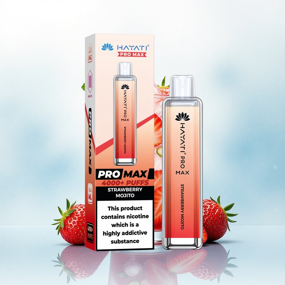 Hayati Pro Max 4000 Puffs Aardbei Mojito 1400mAh 2ml