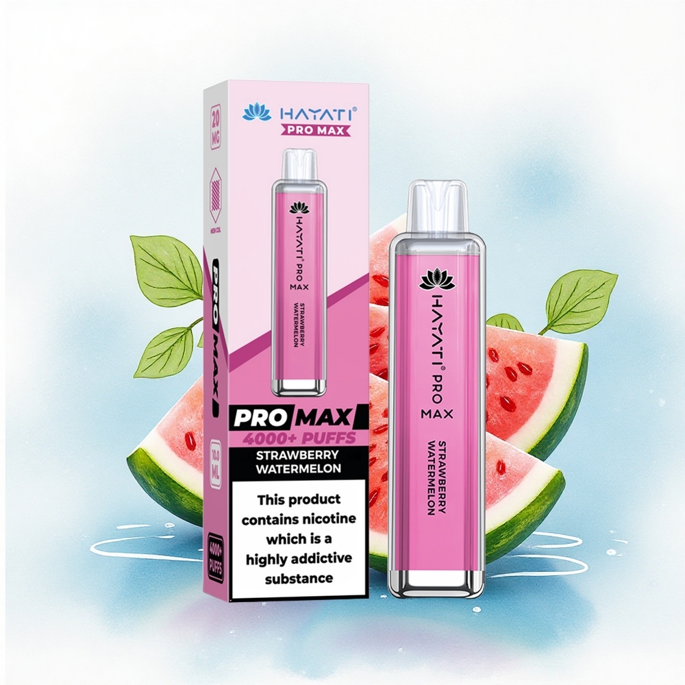 Hayati Pro Max 4000 Puffs Aardbei Watermeloen 5% Nicotine 1400mAh