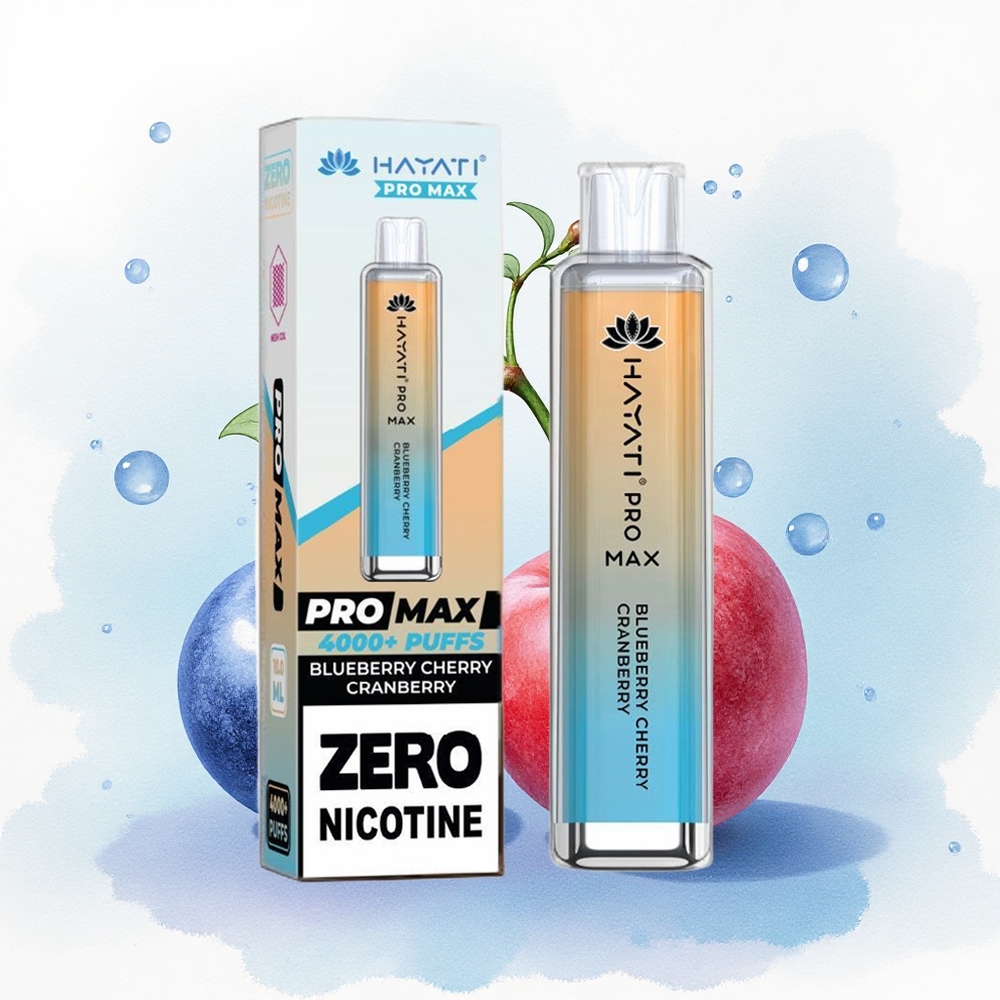 Hayati Pro Max 4000 Puffs Blauwe Bes Kers Veenbes 2% Nicotine 1400mAh Oplaadbaar