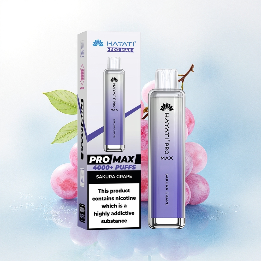 Hayati Pro Max 4000 Puffs Bloesem Druif Oplaadbare 1400mAh 2ml Tank