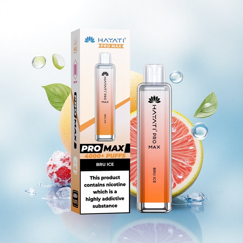 Hayati Pro Max 4000 Puffs Bru Ice Dual 1.1 Ohm Mesh 1400mAh