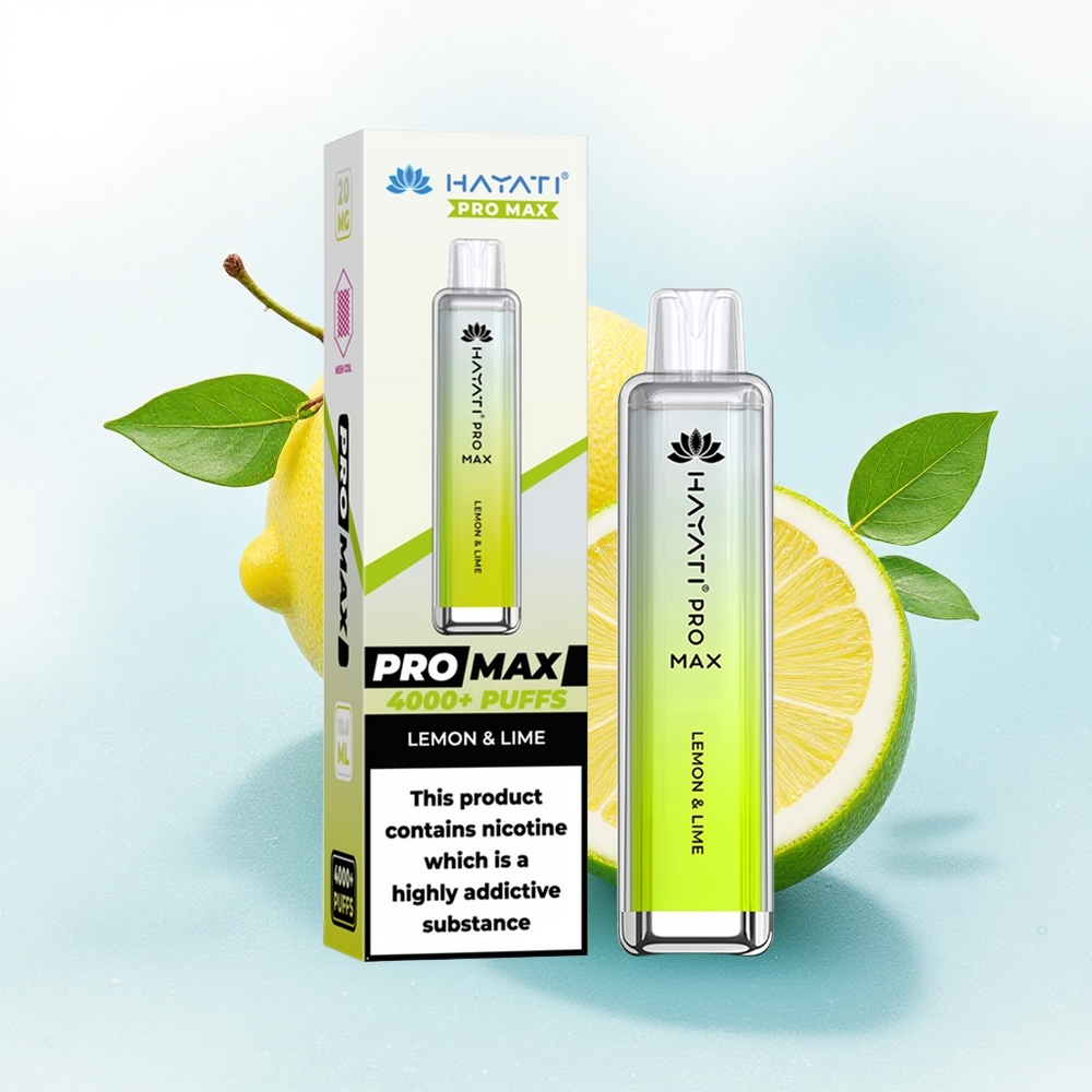 Hayati Pro Max 4000 Puffs Citroen & Limoen 1400mAh Oplaadbaar