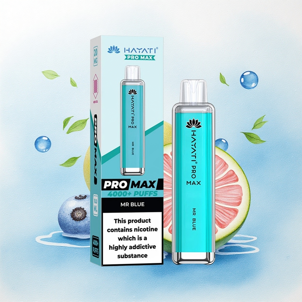 Hayati Pro Max 4000 Puffs De Blauwe Dual Coil 1400mAh