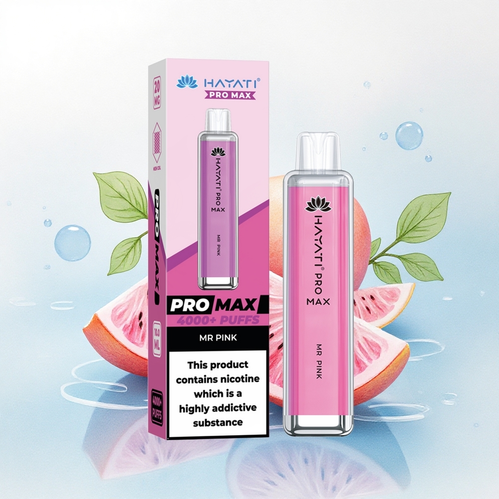 Hayati Pro Max 4000 Puffs De Roze Dual 1.1 Ohm Mesh Coil 1400mAh