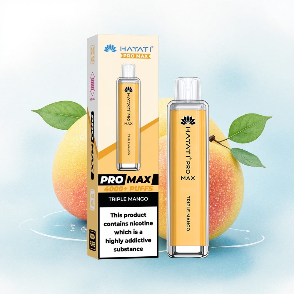 Hayati Pro Max 4000 Puffs Drievoudige Mango 1400mAh 2ml