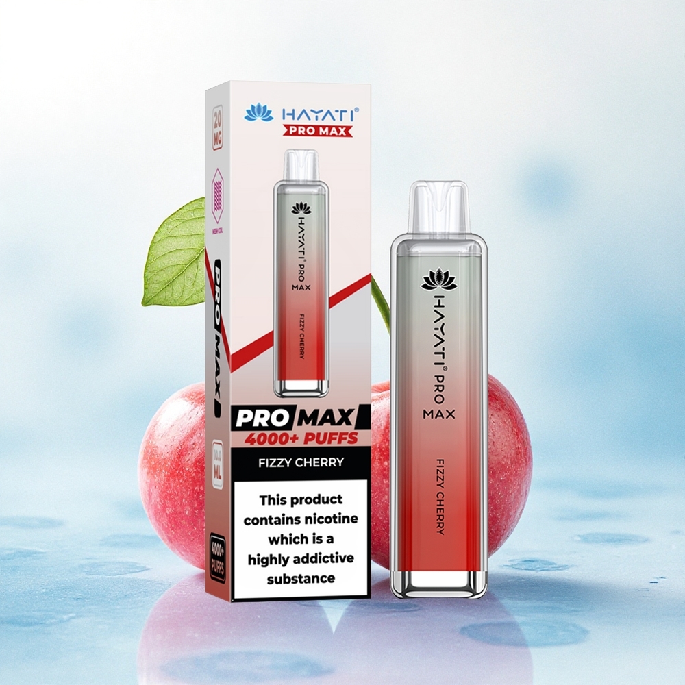 Hayati Pro Max 4000 Puffs Frisse Kers Dual Coil 1400mAh Rechargebaar