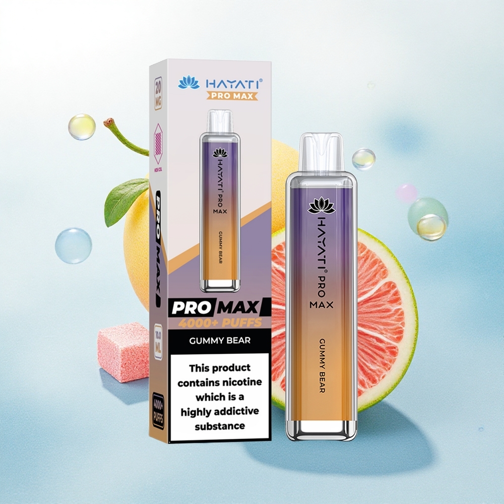 Hayati Pro Max 4000 Puffs Gummy Bear 1400mAh 2ml TPD-Compliance