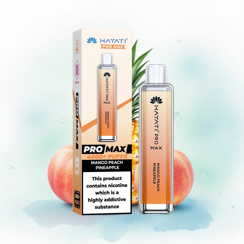 Hayati Pro Max 4000 Puffs Mango Perzik Ananas 2ml 1400mAh 2% Nicotine