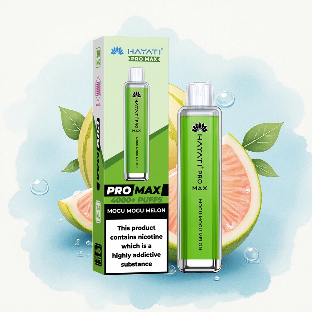 Hayati Pro Max 4000 Puffs Meloen Mogu Mogu Dual Mesh 1400mAh 2ml