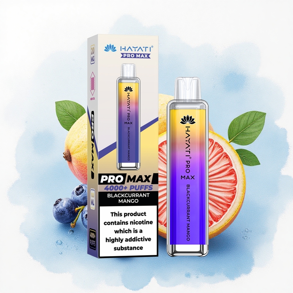Hayati Pro Max 4000 Puffs Zwarte Bes Mango 1400mAh 2ml