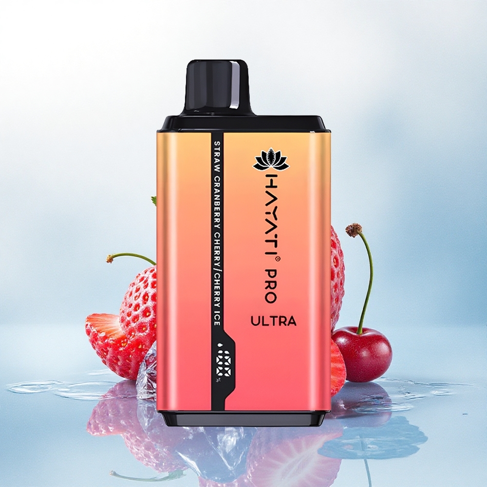 Hayati Pro Ultra 15000 Puffs Aardbei Cranberry Kers IJskoud 850mAh 2% Nicotine