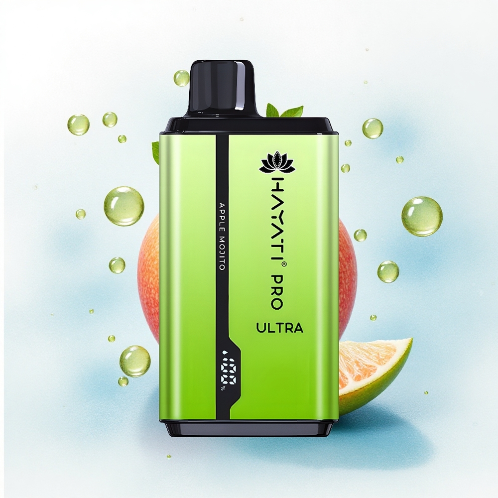 Hayati Pro Ultra 15000 Puffs Appel Mojito 850mAh 24ml 2% nicotine