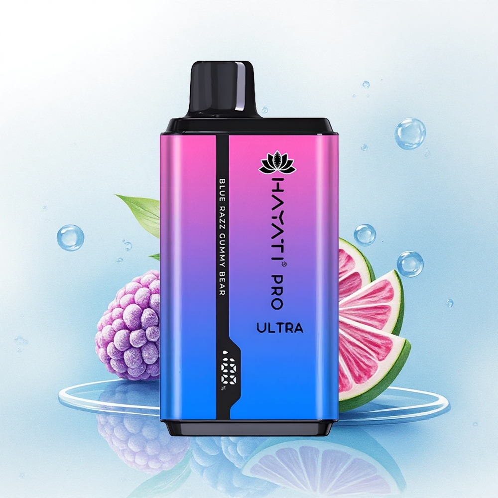 Hayati Pro Ultra 15000 Puffs Blauwe Framboos Gummybeer 850mAh 24ml