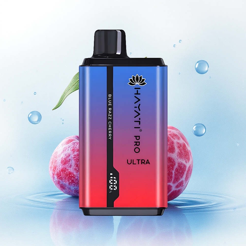 Hayati Pro Ultra 15000 Puffs Blauwe Framboos Kers 850mAh 2% nicotine