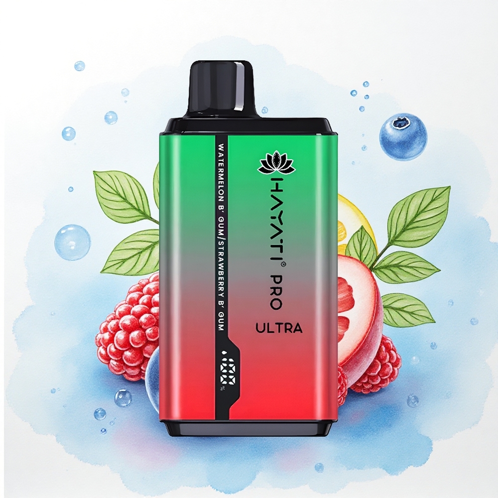Hayati Pro Ultra 15000 Puffs Blauwebes Framboos Kers Citroen & Blauwebes met 850mAh en 2% nicotine