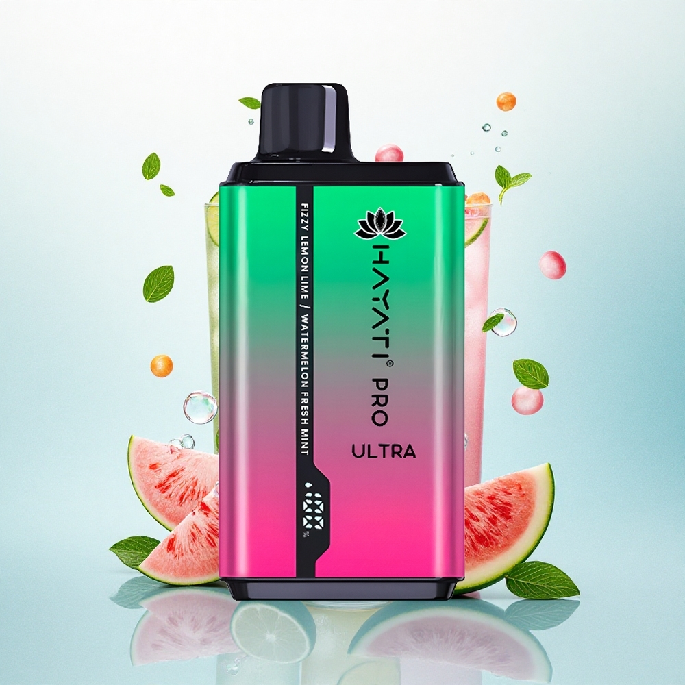 Hayati Pro Ultra 15000 Puffs Frisse Citroen & Limoen Watermeloen Munt met 2% Nicotine en 850mAh