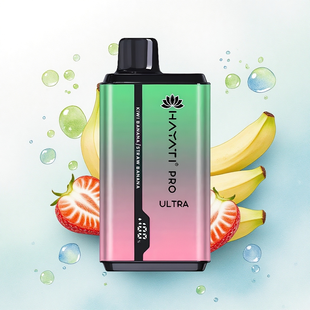 Hayati Pro Ultra 15000 Puffs Kiwi Banaan Aardbei Banaan 850mAh 24ml 2% Nicotine