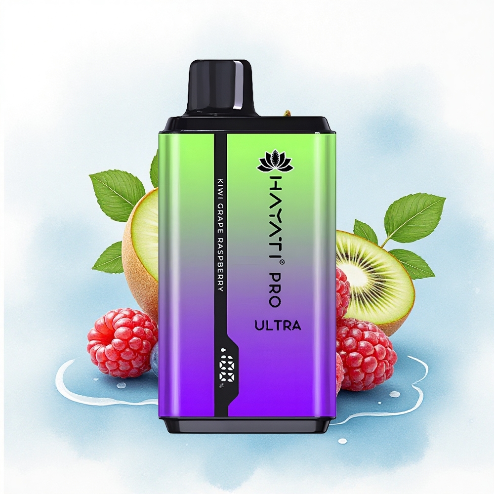Hayati Pro Ultra 15000 Puffs Kiwi Druif Framboos 850mAh 2% Nicotine