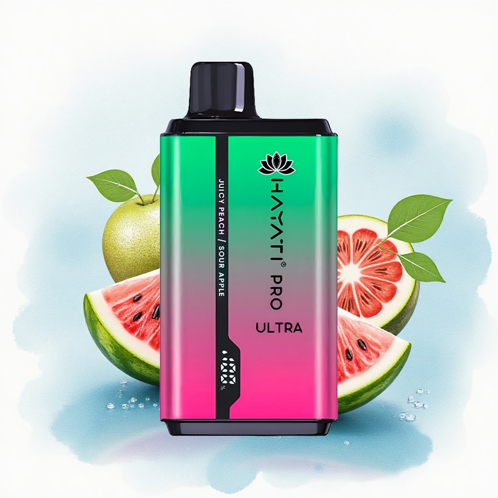 Hayati Pro Ultra 15000 Puffs Watermeloen Kiwi Passievrucht 850mAh 2% nicotine
