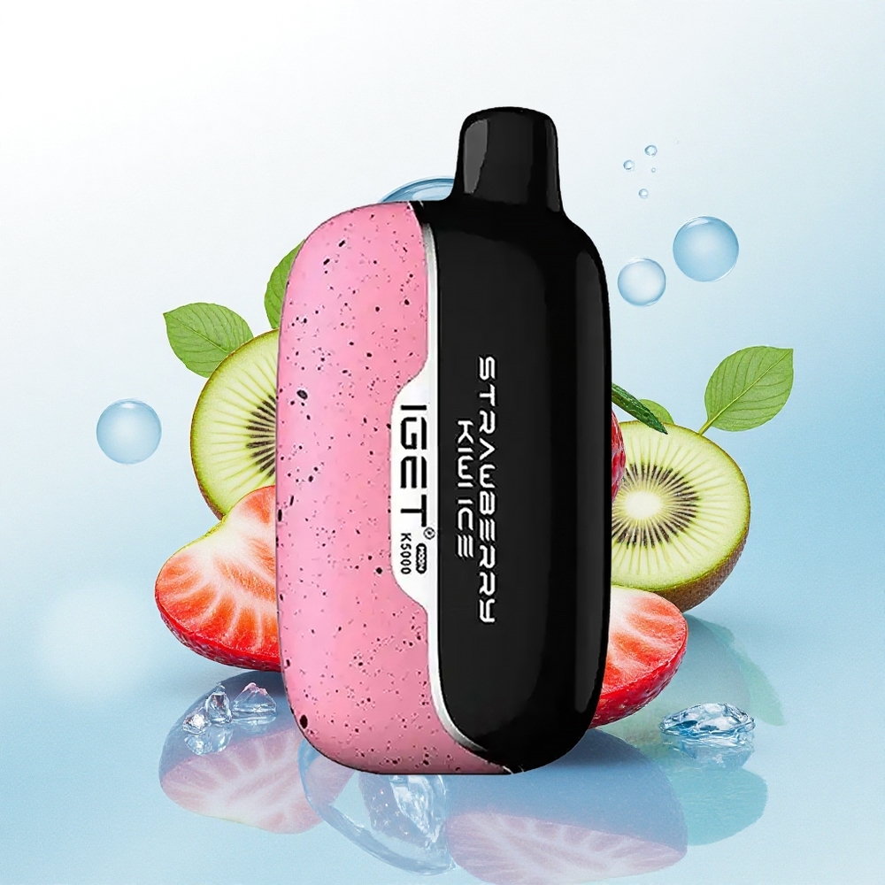 IGET Moon K5000 Puffs Aardbei Kiwi IJs 5000 Puffs PC Materiaal Mesh Coil 1.35 Ohm