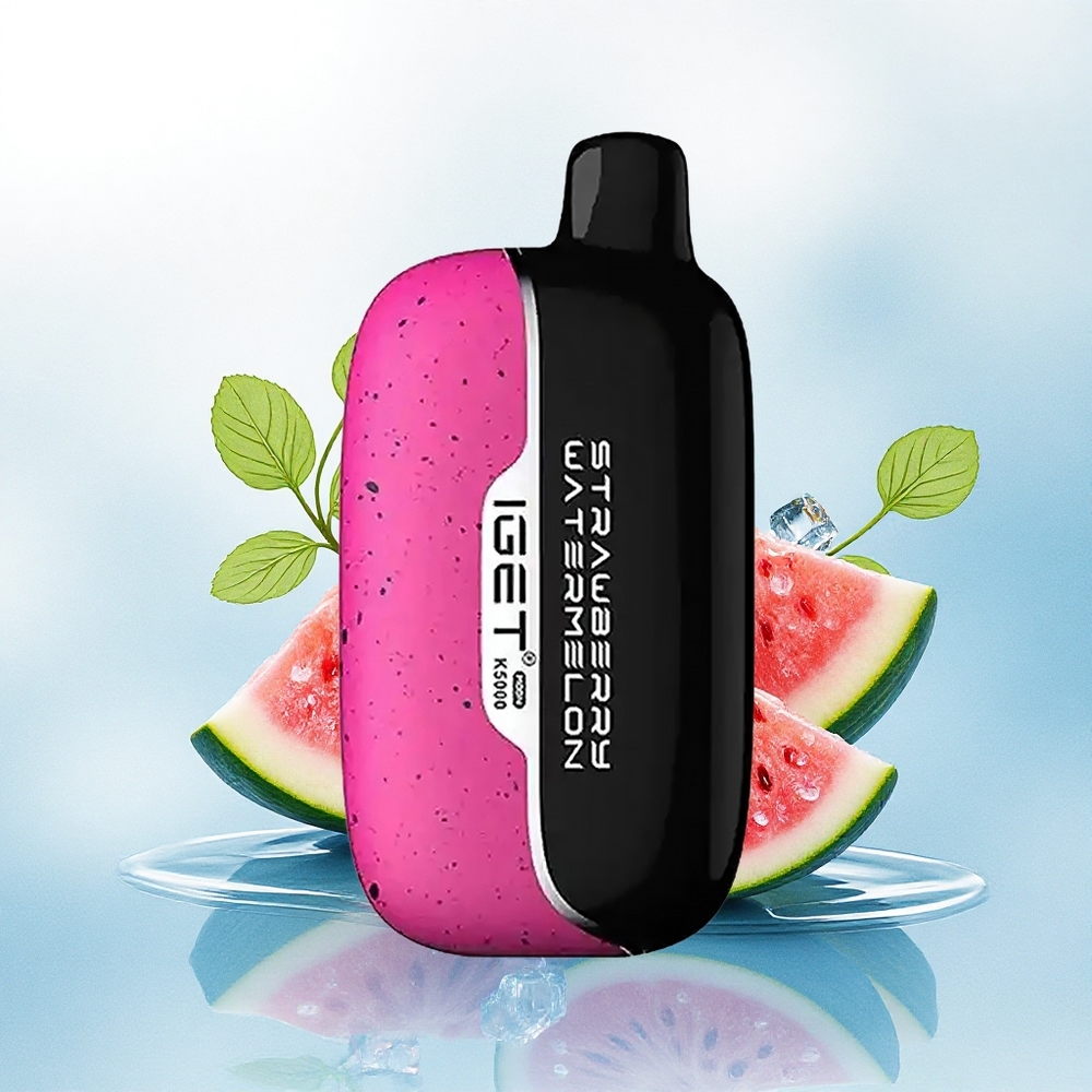 IGET Moon K5000 Puffs Aardbei Watermeloen IJs 81.5g Mesh Coil 1.35 Ohm