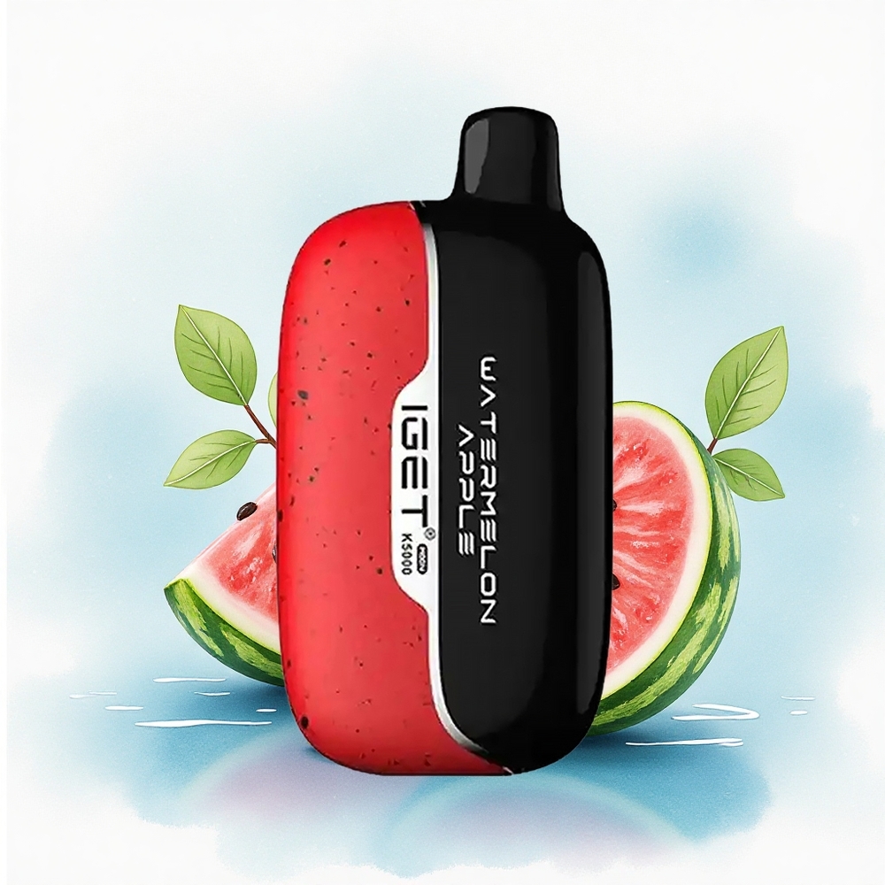 IGET Moon K5000 Puffs Watermeloen Appel PC 81.5g Mesh Coil 1.35 Ohm