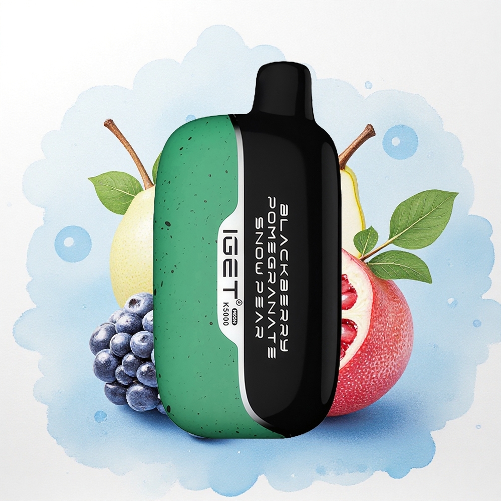 IGET Moon K5000 Puffs Zwarte Bes Granaat Sneeuwpeer 81.5g PC Mesh 1.35 Ohm