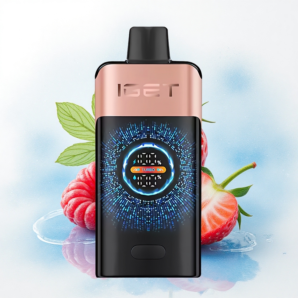 IGET ONE 12000 Puffs Aardbei Framboos 2700 mAh Dual Mesh Coil