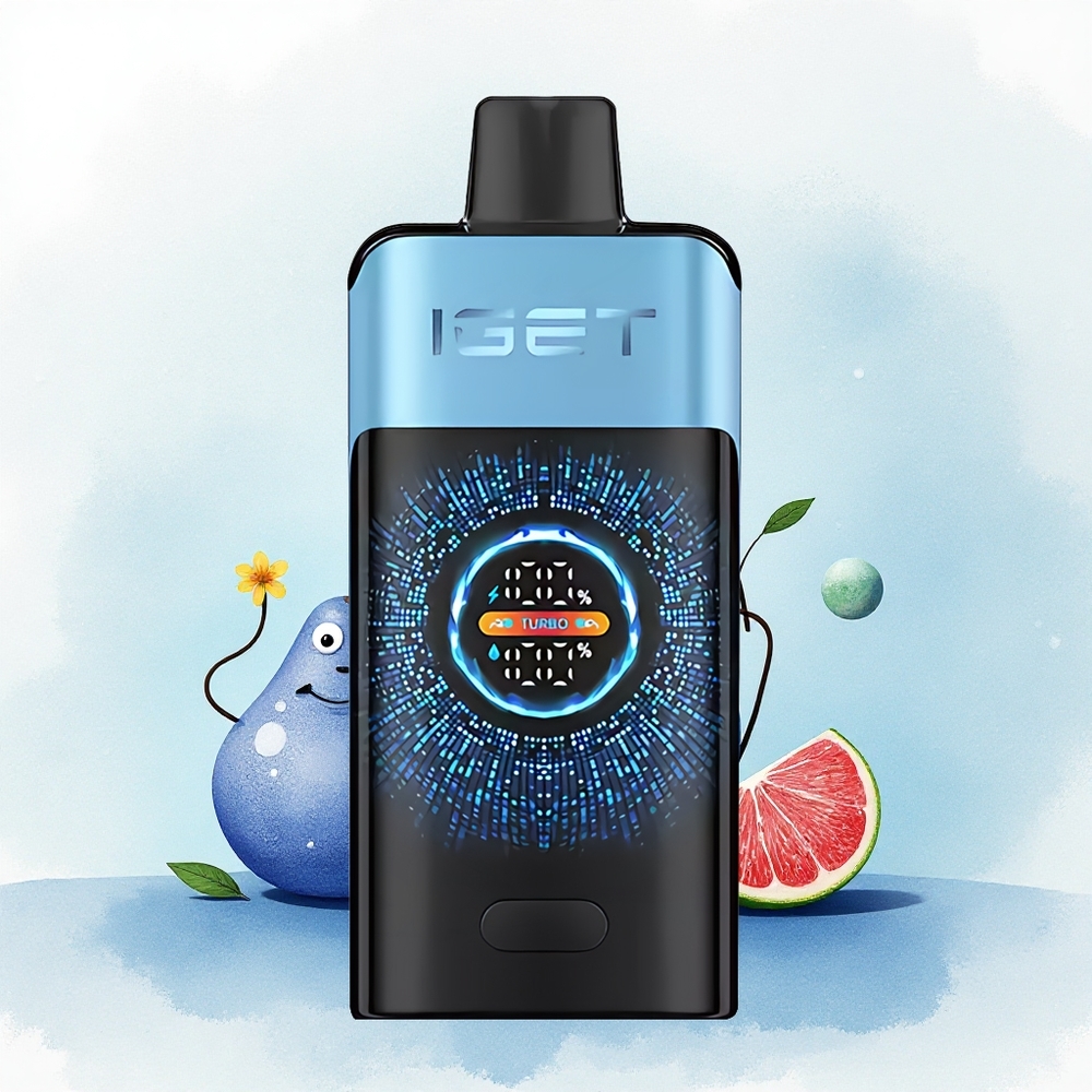 IGET ONE 12000 Puffs Blauw Monster 2700 mAh Groot Gebogen Kleurenscherm