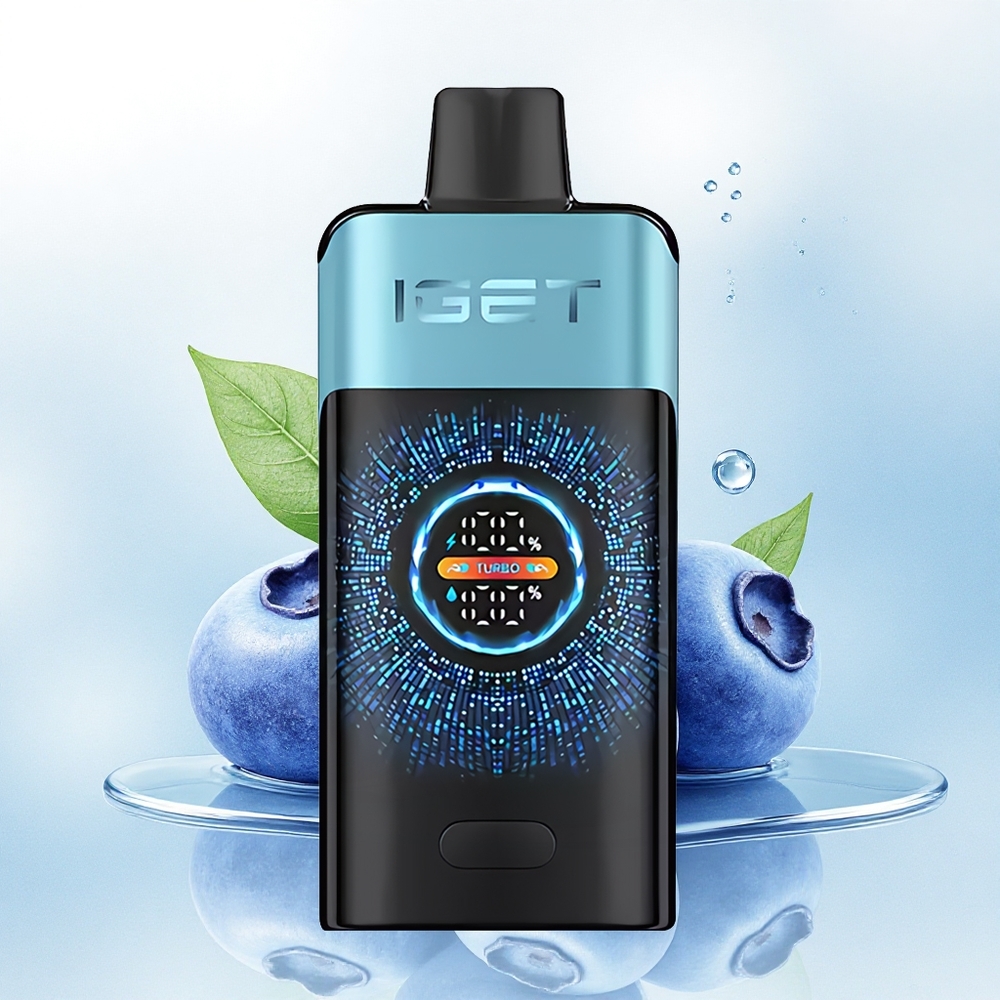IGET ONE 12000 Puffs Blauwe Bes IJs met 2700 mAh Batterij en Dual Mesh Coil
