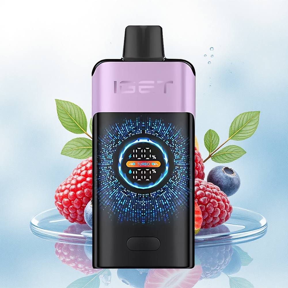 IGET ONE 12000 Puffs Gemengde Bessen IJs met 2700 mAh en Dual Mesh Coil