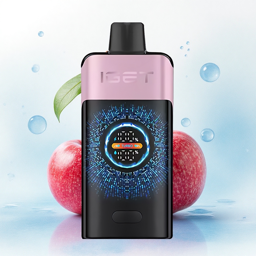 IGET ONE 12000 Puffs Kers Granaatappel 2700 mAh Groot Gebogen Kleurenscherm