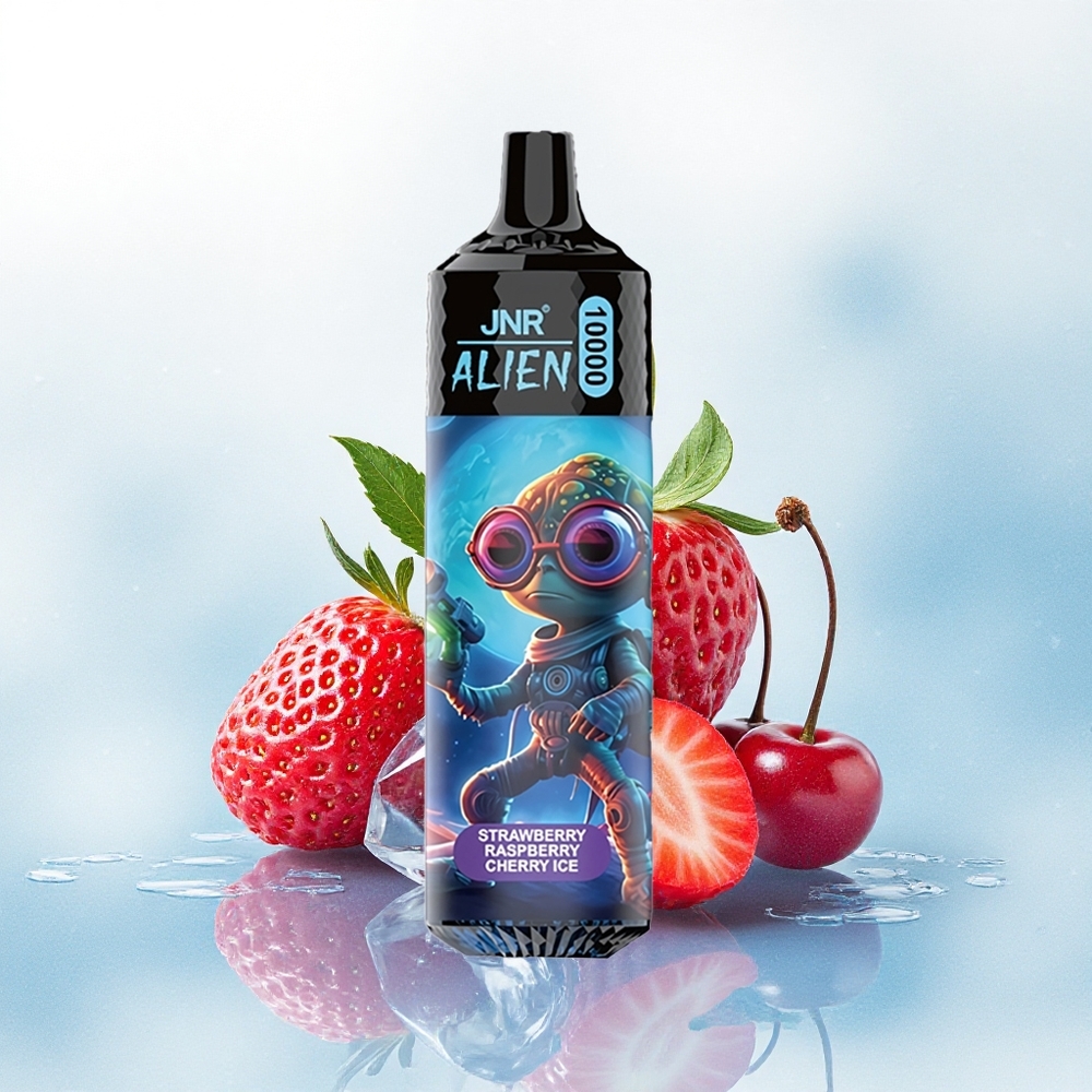 JNR Alien 10000 Aardbei Framboos Kers IJs met 850mAh en 20ml Vloeistof