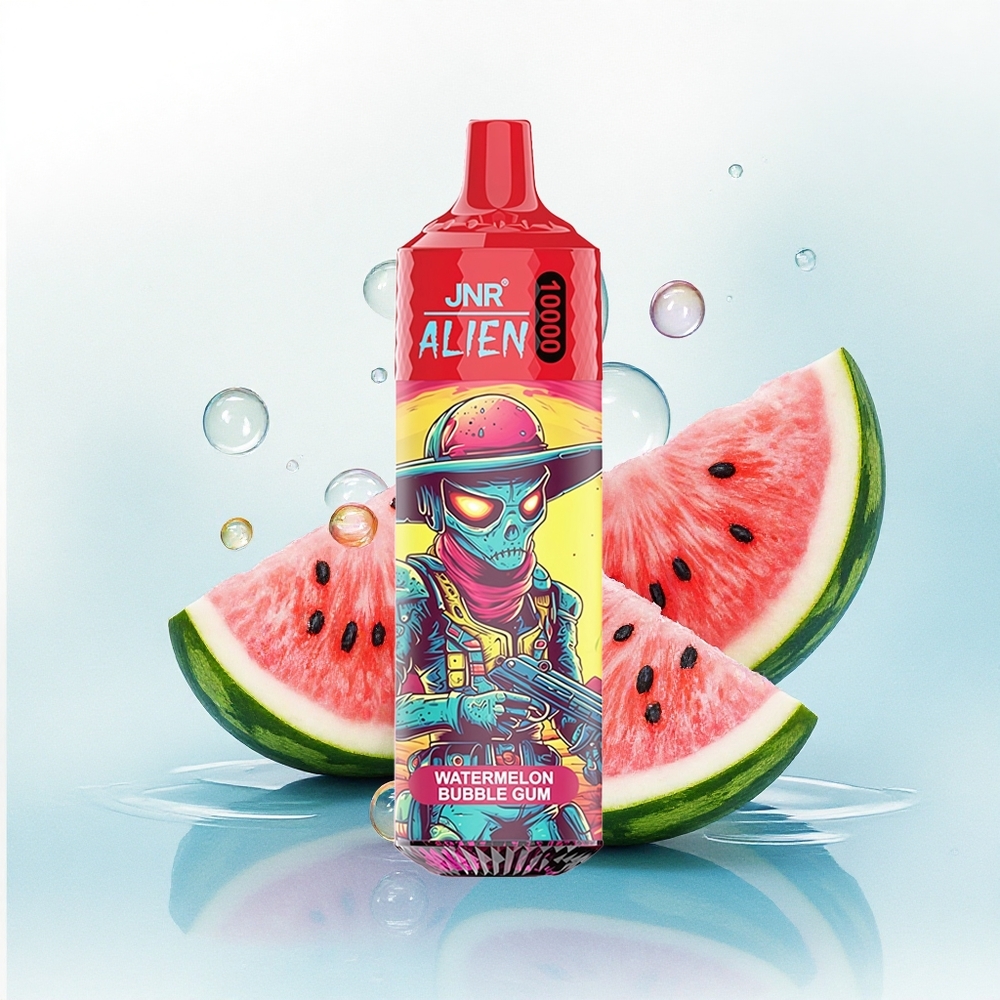 JNR Alien 10000 Watermeloen Bubble Gum 850mAh 20ml 0%-2%-5% nicotine
