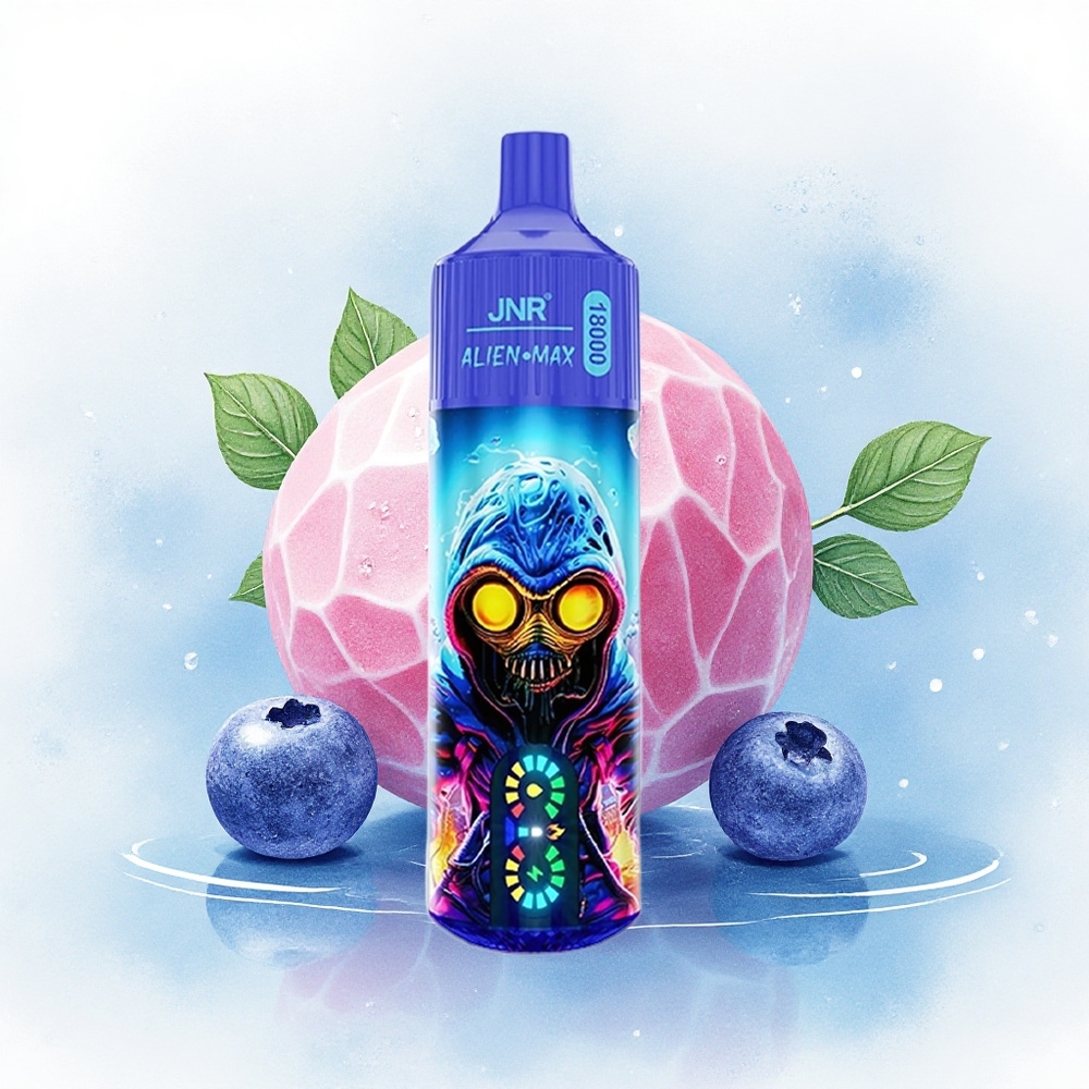 JNR Alien Max 18000 Blauwe Bes Bubblegum Dual Mesh 850mAh