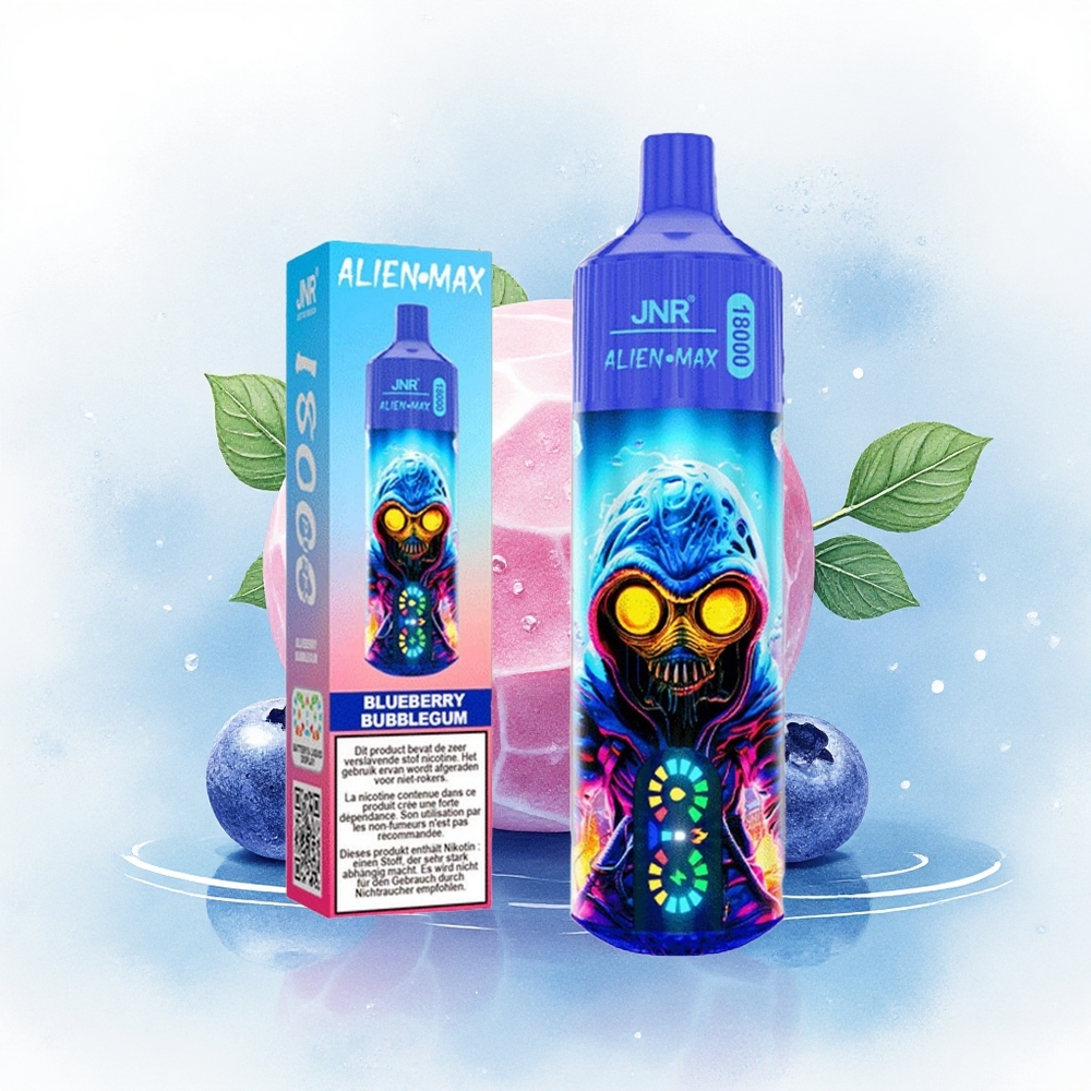 JNR Alien Max 18000 Blauwe Bes Bubblegum Dual Mesh 850mAh