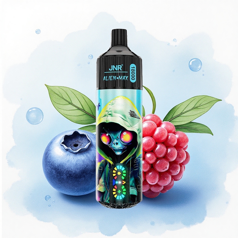 JNR Alien Max 18000 Blauwe Bes Framboos Dual Mesh Coil 850mAh