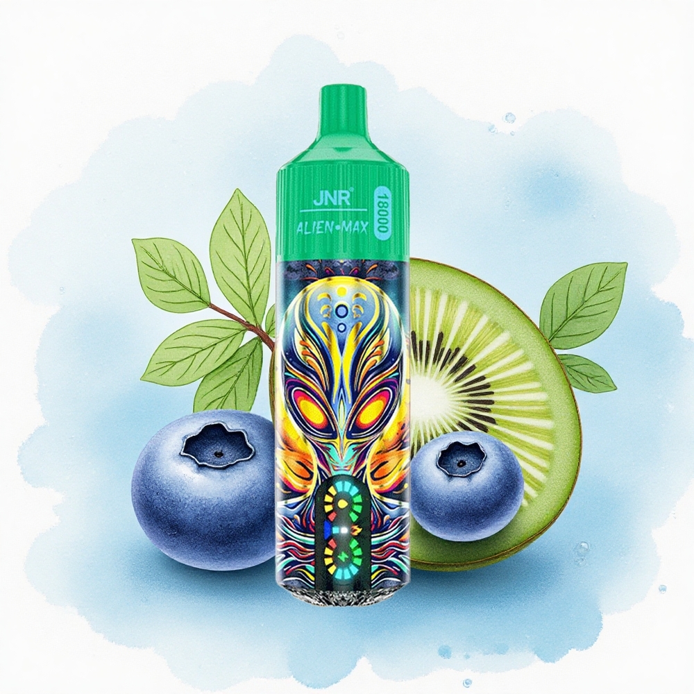 JNR Alien Max 18000 Blauwe Bes Kiwi Dual Mesh Coil 850mAh