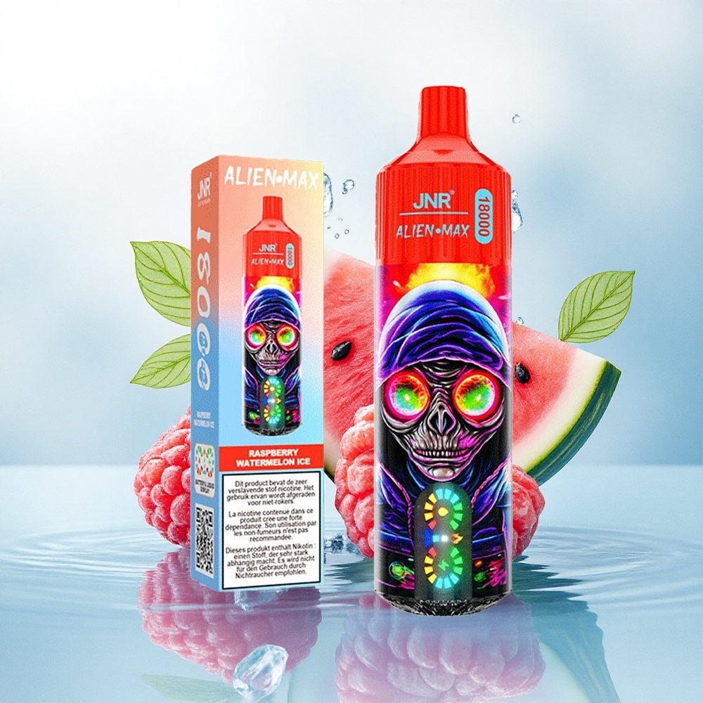 JNR Alien Max 18000 Framboos Watermeloen IJs met 850mAh en Dual Mesh Coil