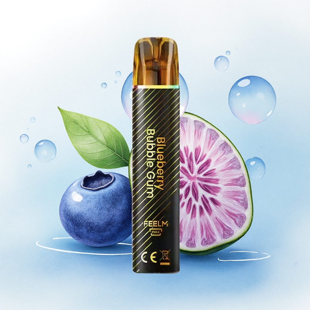 JNR Black&Golden 600+200 Blauwe Bes Bubble Gum 550mAh 2ml Nicotine 2%