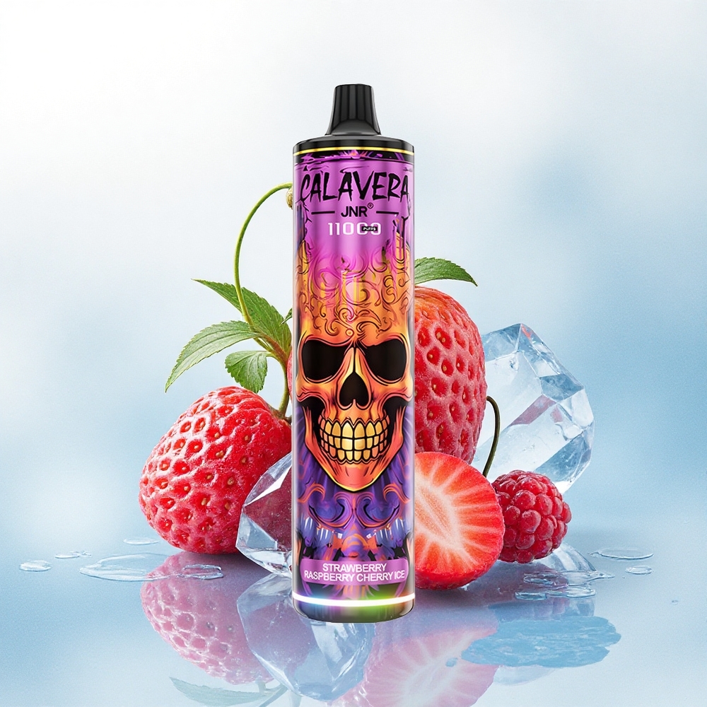 JNR Calavera 11000 Aardbei Framboos Kers IJs met Type-C, 850 mAh, 21ml