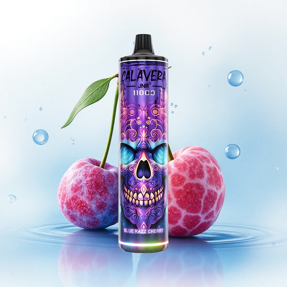 JNR Calavera 11000 Blauwe Framboos Kers Type-C 850mAh 21ml 0% Nicotine
