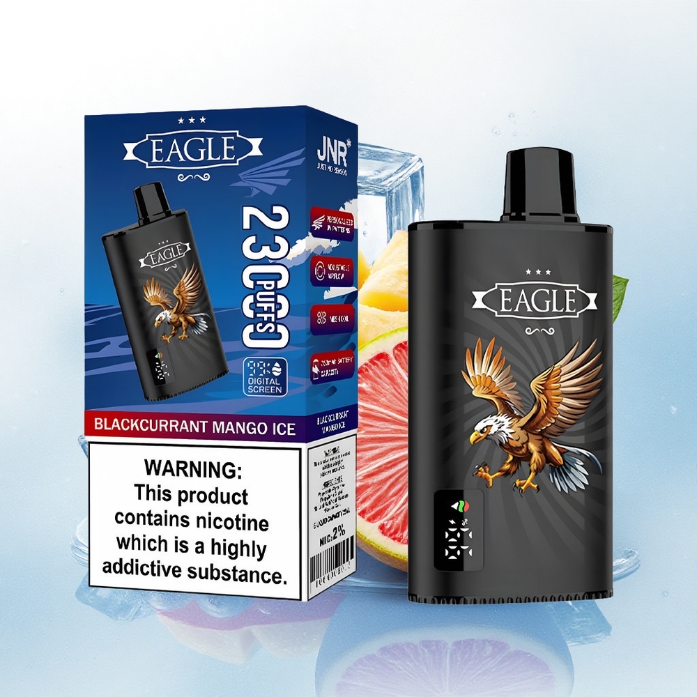 JNR EAGLE Smart 23000 Zwarte bes mango ijs met 2% nicotine en 750mAh batterij