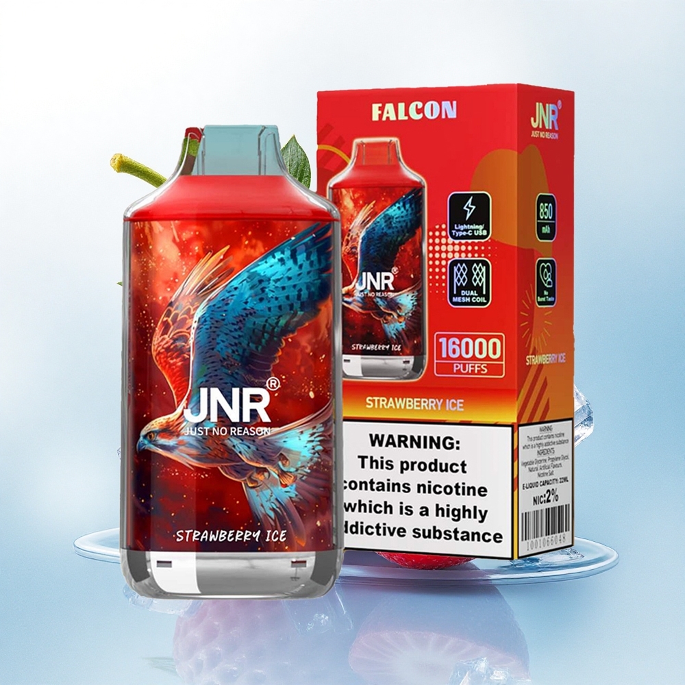 JNR Falcon 16000 Aardbeienijs 850mAh 22ml Dual Mesh