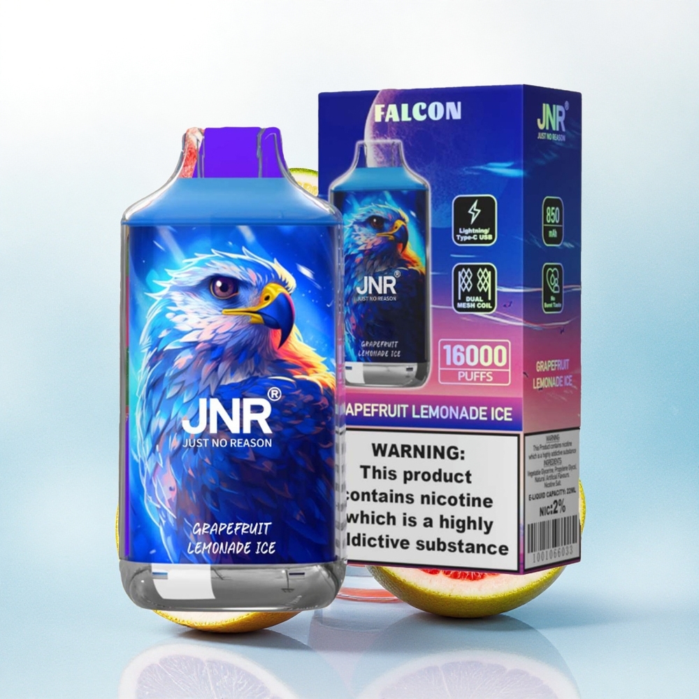 JNR Falcon 16000 Grapefruit Citroenlimonade IJs met 850 mAh en 22ml Dual Mesh Coil