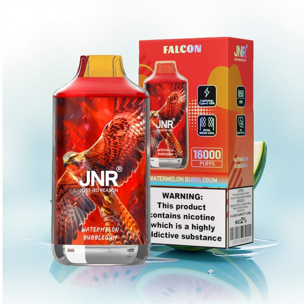 JNR Falcon 16000 Watermeloen Bubblegum Dual Mesh Coil 22ml 850mAh