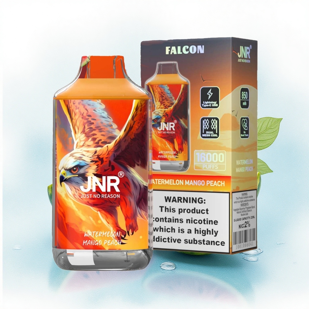 JNR Falcon 16000 Watermeloen Mango Perzik 850 mAh Dual Mesh
