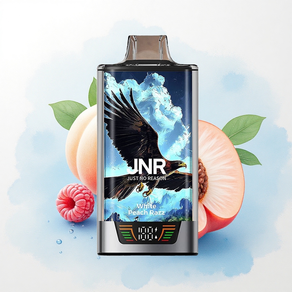 JNR Falcon Pro 28000 Witte Perzik Razz 30ml 5% Nicotine 950mAh
